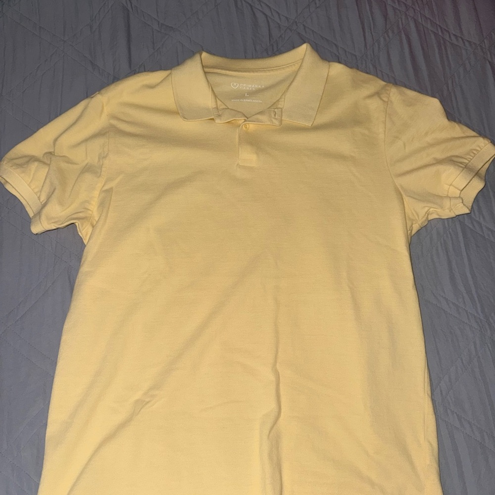 Primark Light Yellow Polo Shirt